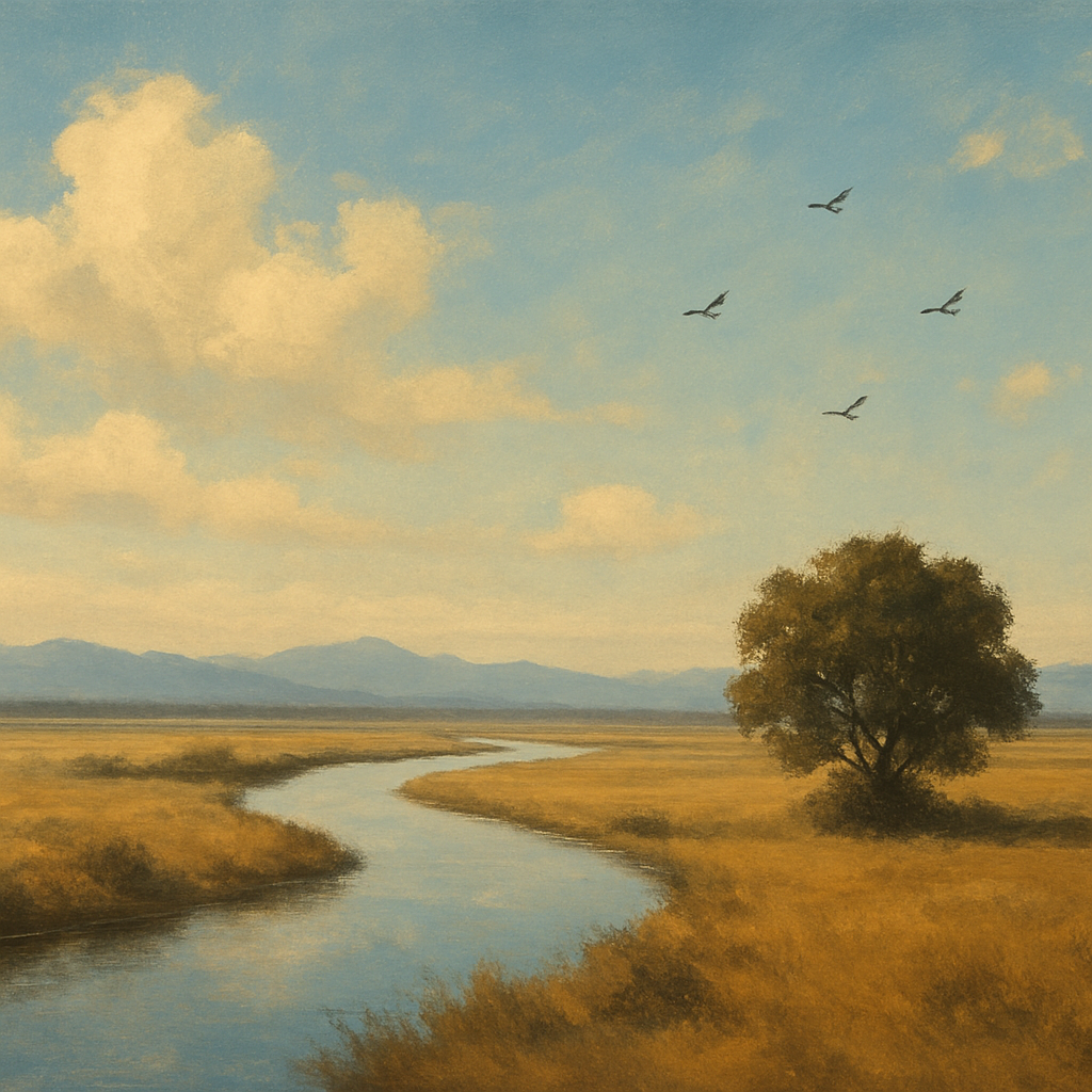 Landscape Horizon Whisper Number painting