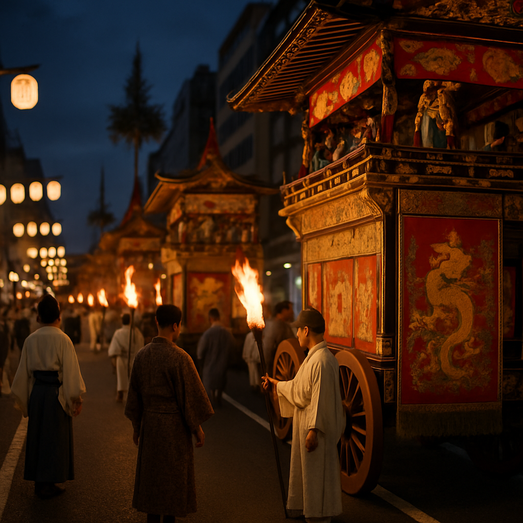 Gion Matsuri Yamaboko Night Numbered painting kits