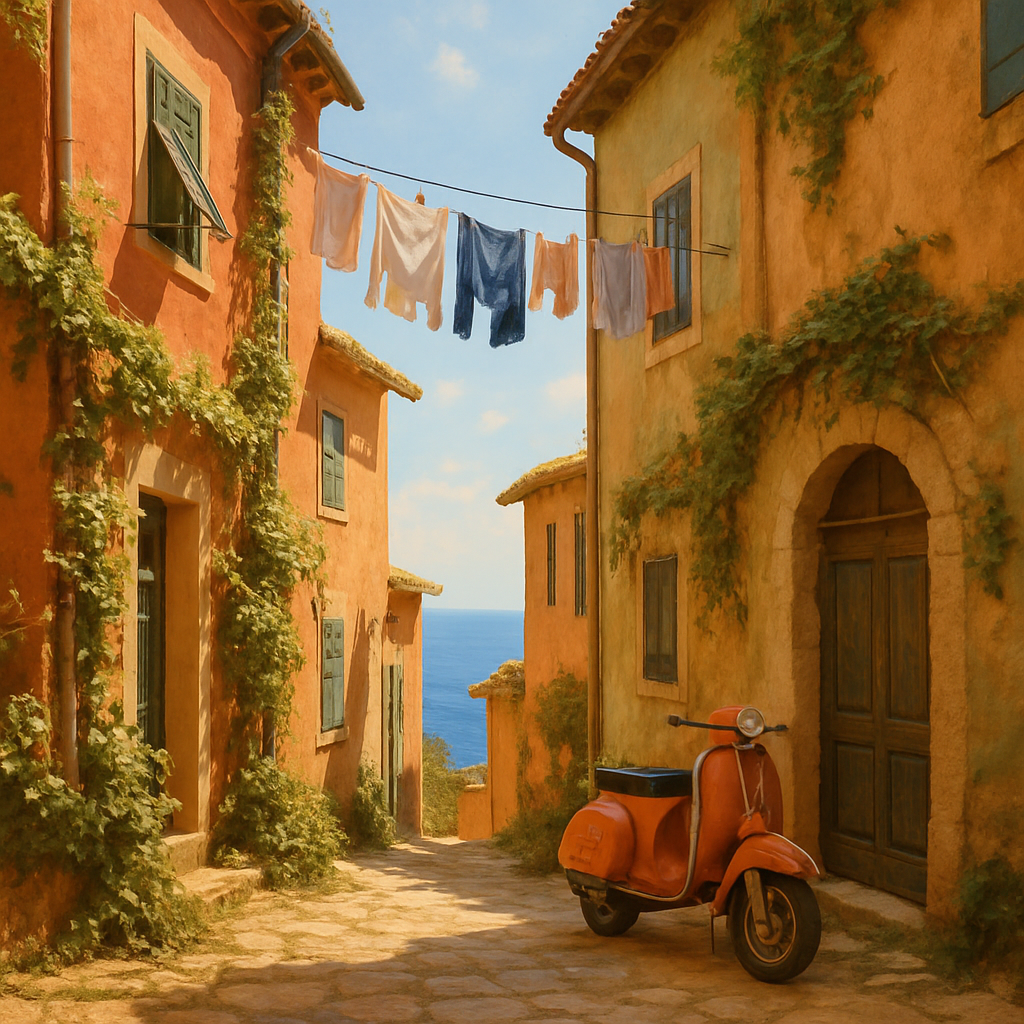 Italy Sunwashed Alleys DIY paint by numbers