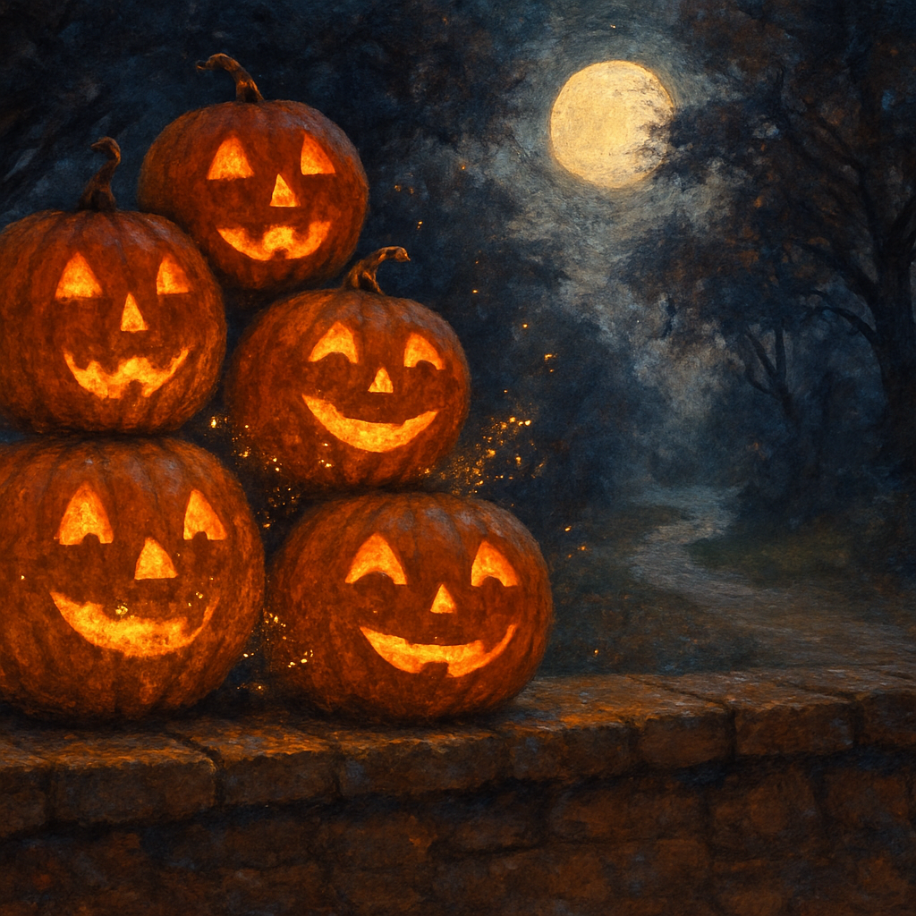 Midnight Pumpkin Choir paint by color