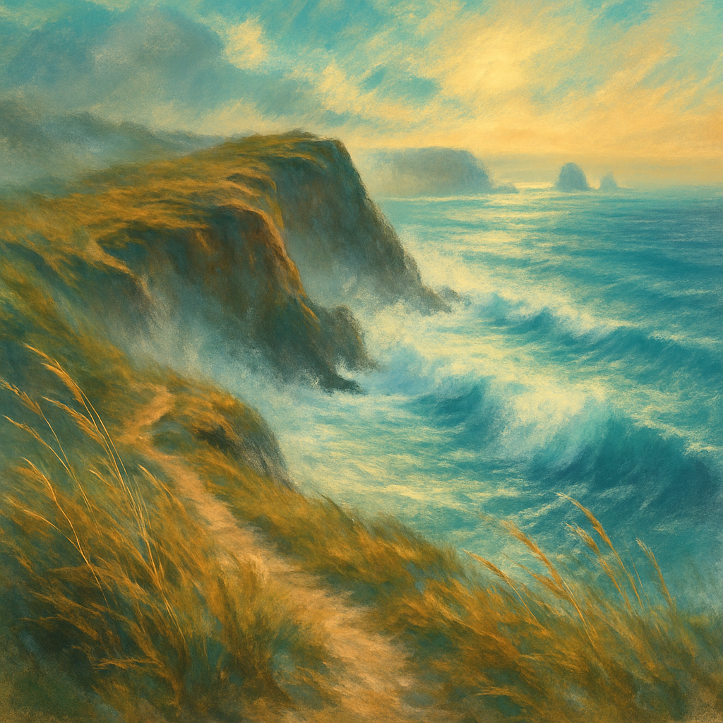 Saltwind Cliffs Number painting