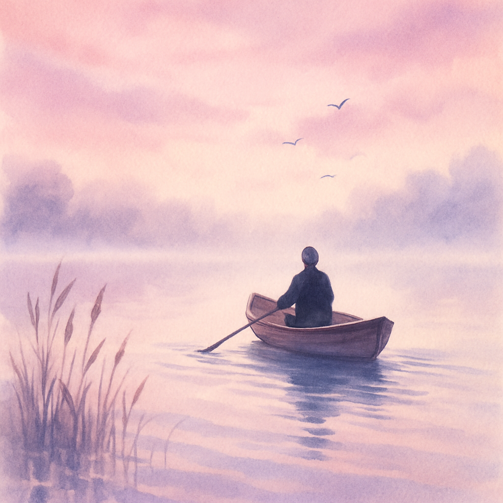 Lavender Dawn Row Number painting
