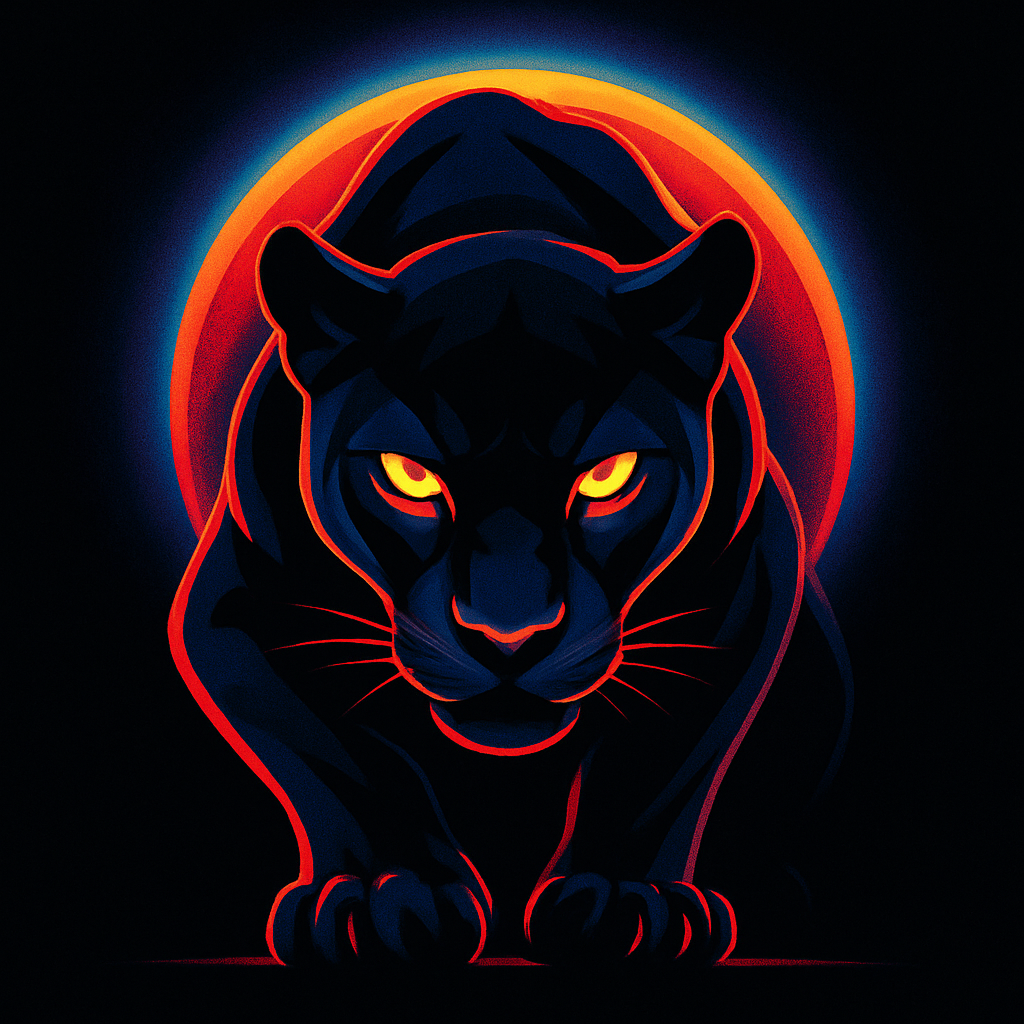 Abstract Panther Eclipse paint by numbers