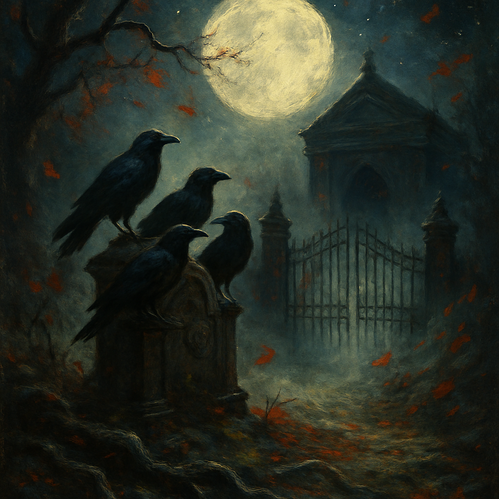 Raven Watch Over Moonstone Gates Paint by numbers kits