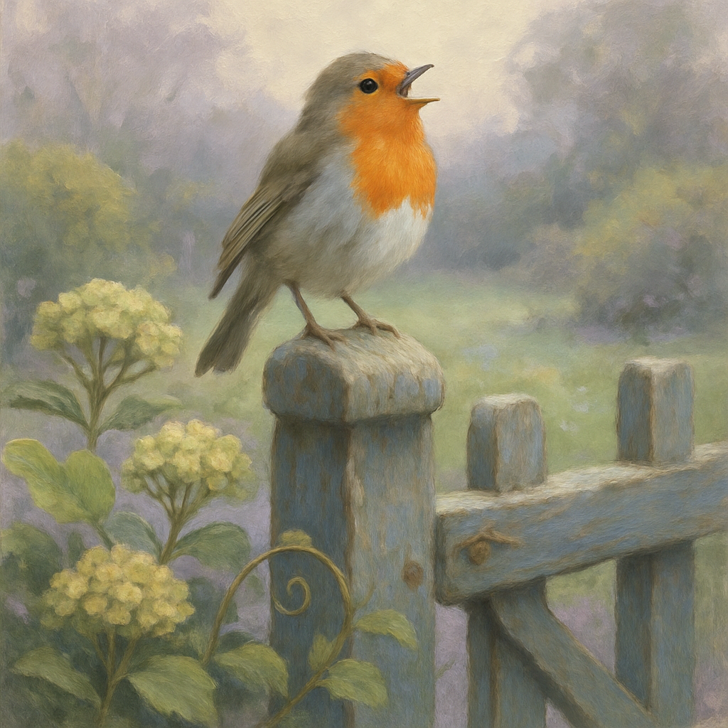 Garden Robin Lullaby paint by color