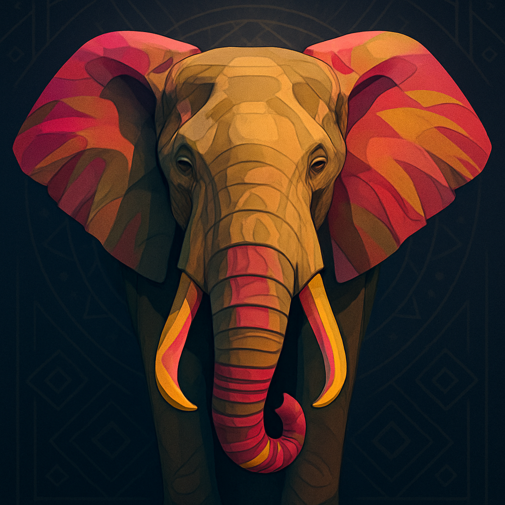 Prismatic Elephant Honor paint by numbers