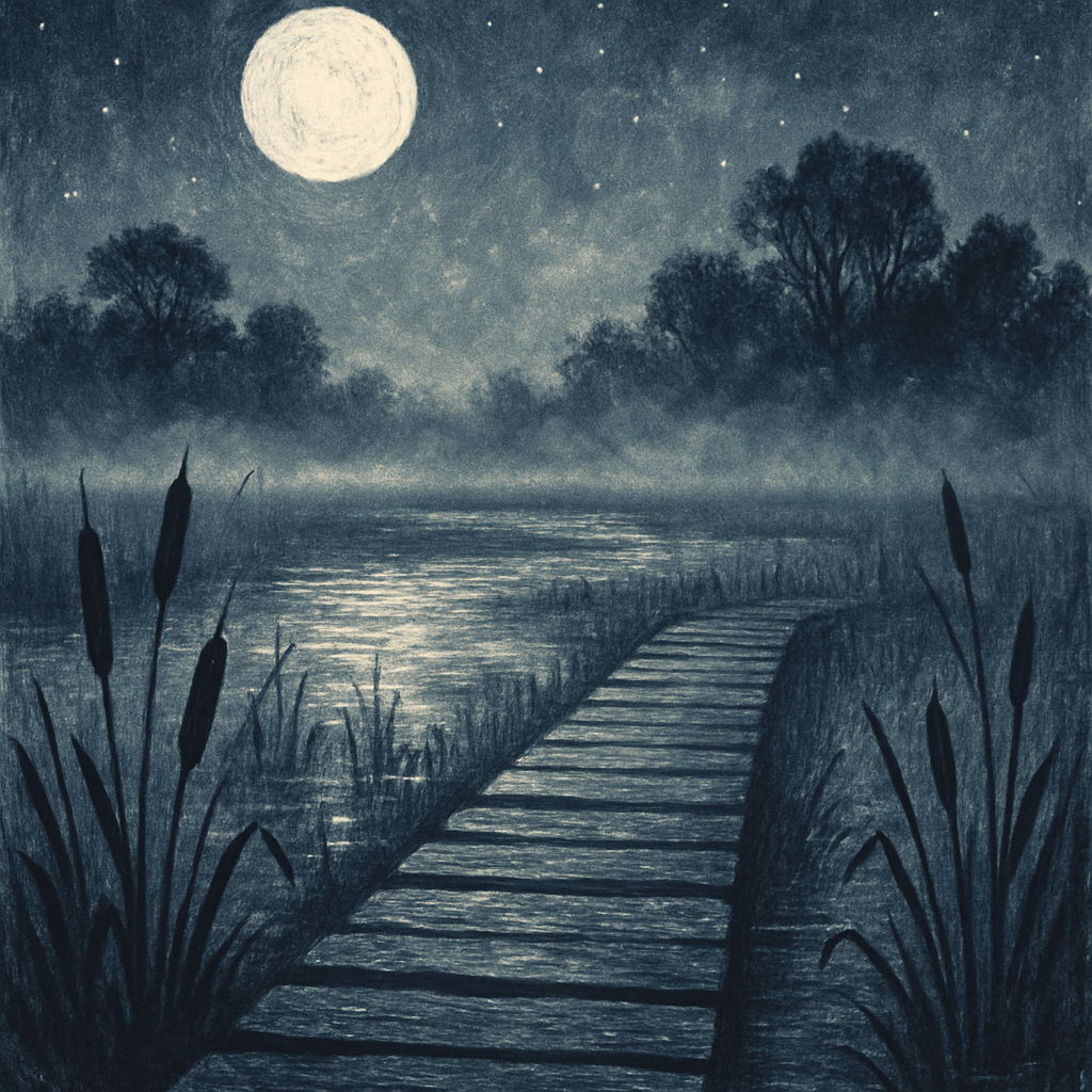 Moonlit Marshboard DIY paint by numbers