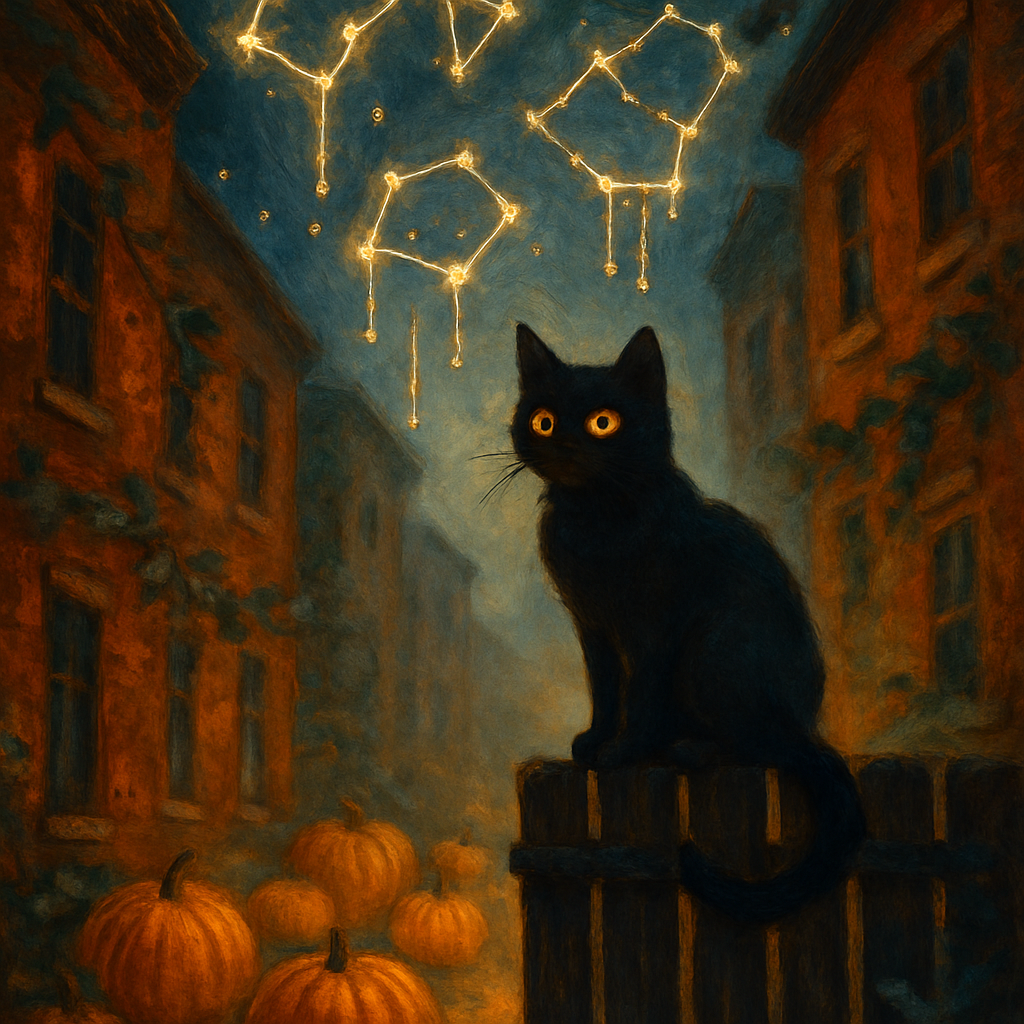 Stargazer Black Cat Alley Numbered painting kits