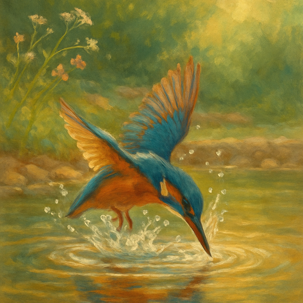 Kingfisher River Slice paint by numbers