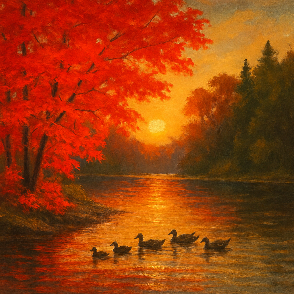Crimson Twilight Cove DIY paint by numbers