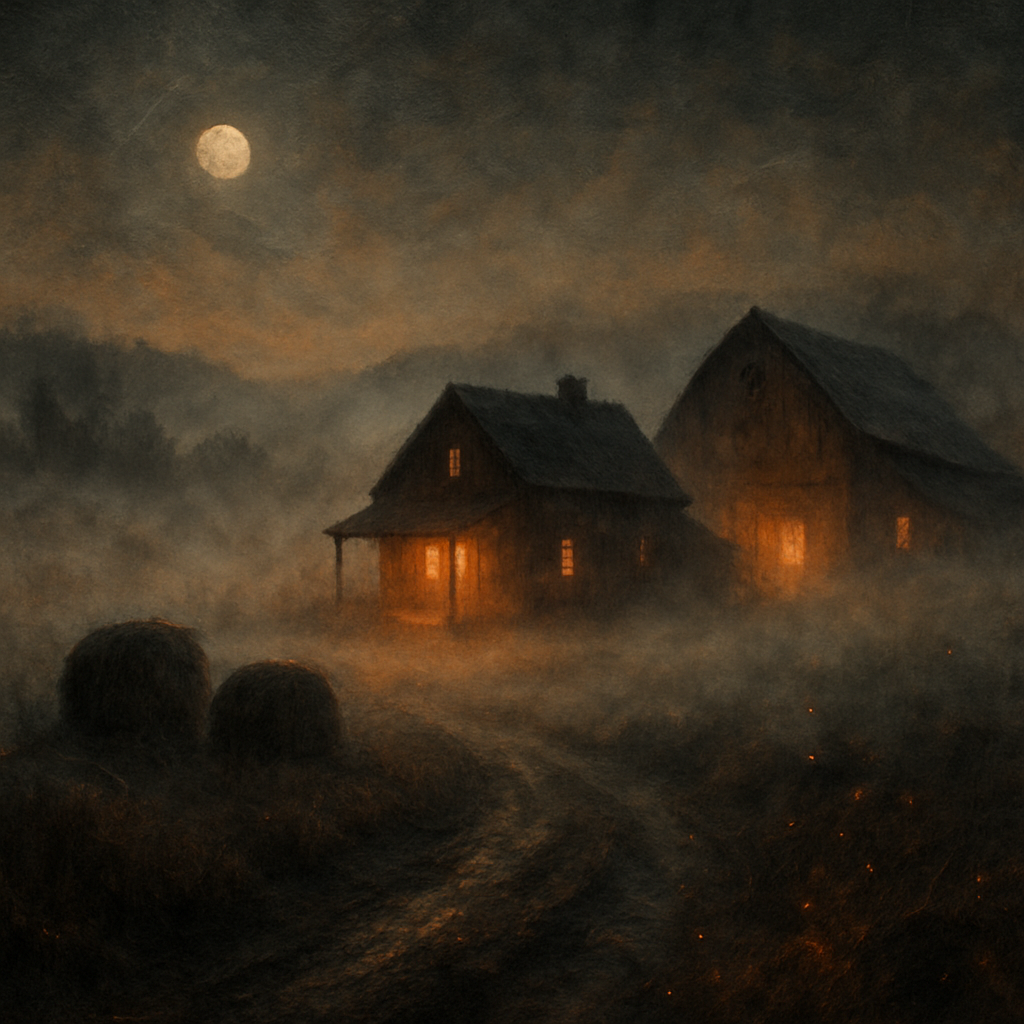 Fogbound Lantern Farmstead Number painting