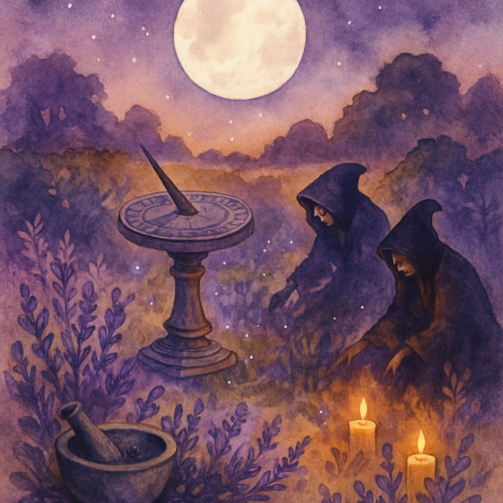 Witchs Sundial Garden Numbered painting kits