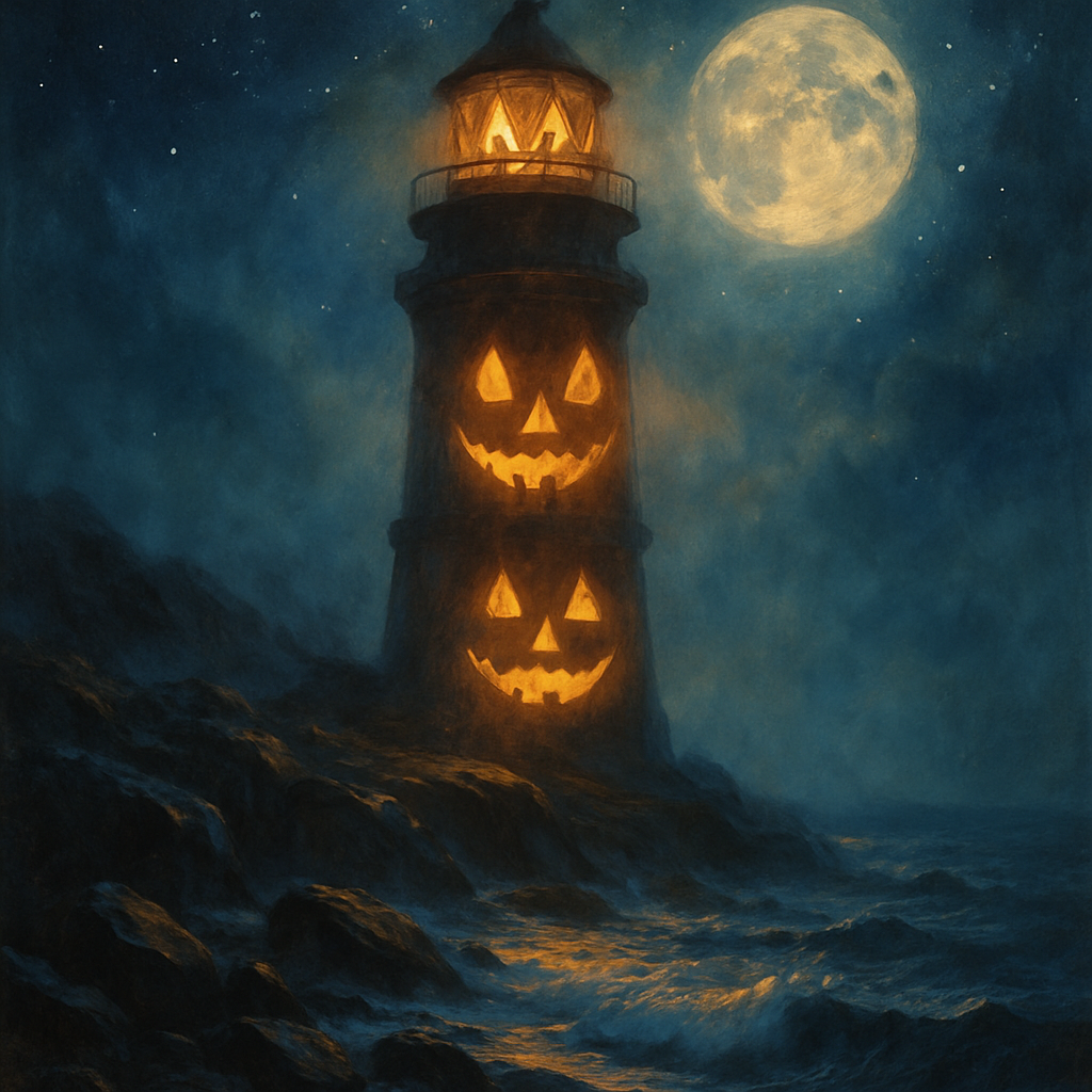 The Lantern-Faced Lighthouse Number painting