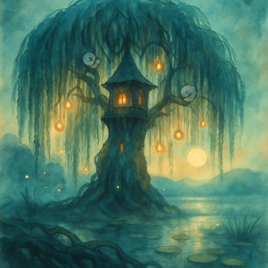 The Weeping Willow Watchtower Paint by numbers kits