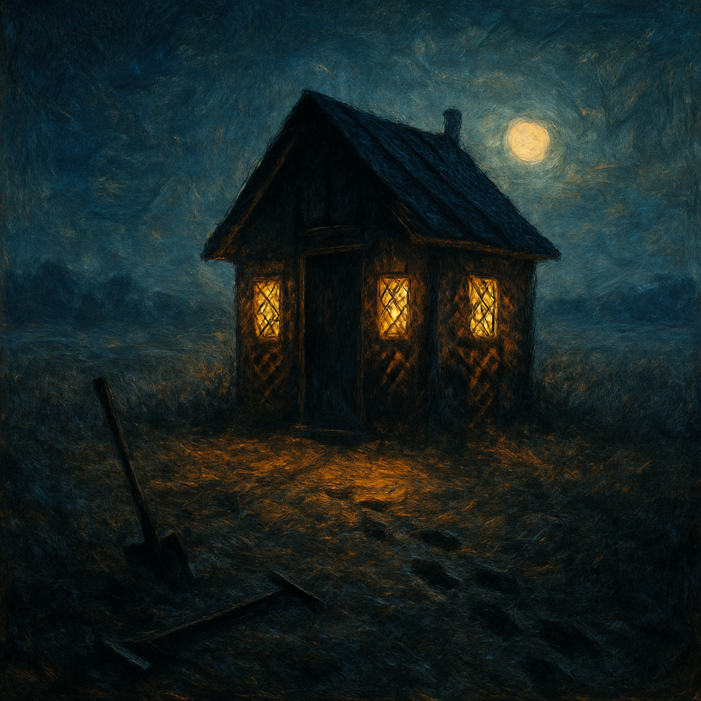 The Lantern-Inlaid Watchmans Hut DIY paint by numbers