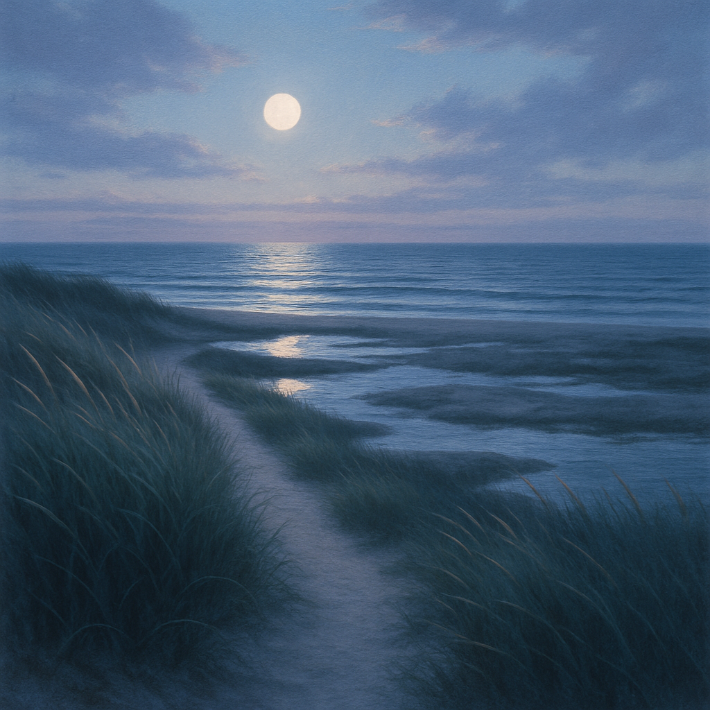 Moonlit Coastal Way Paint by numbers art