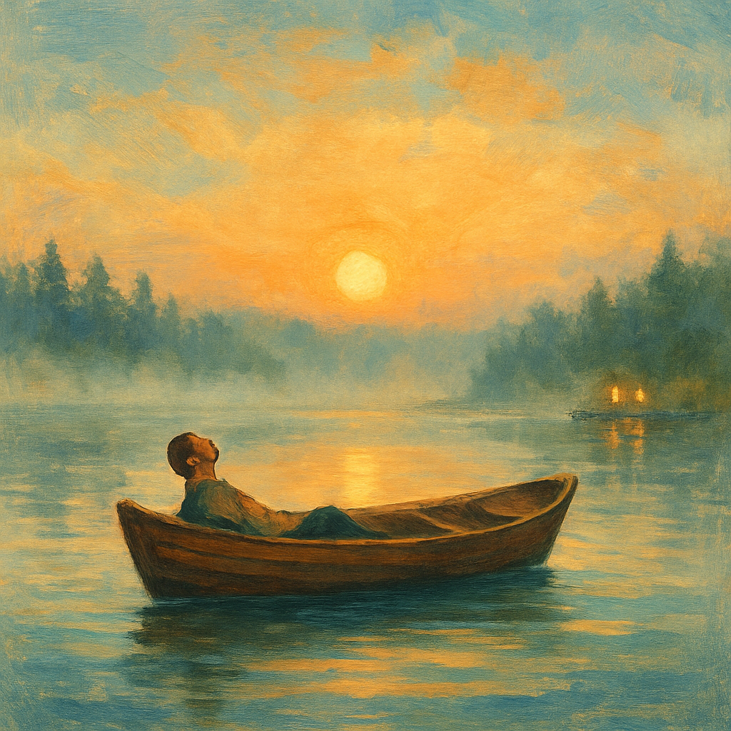 Dawn Rowboat Whisper paint by number