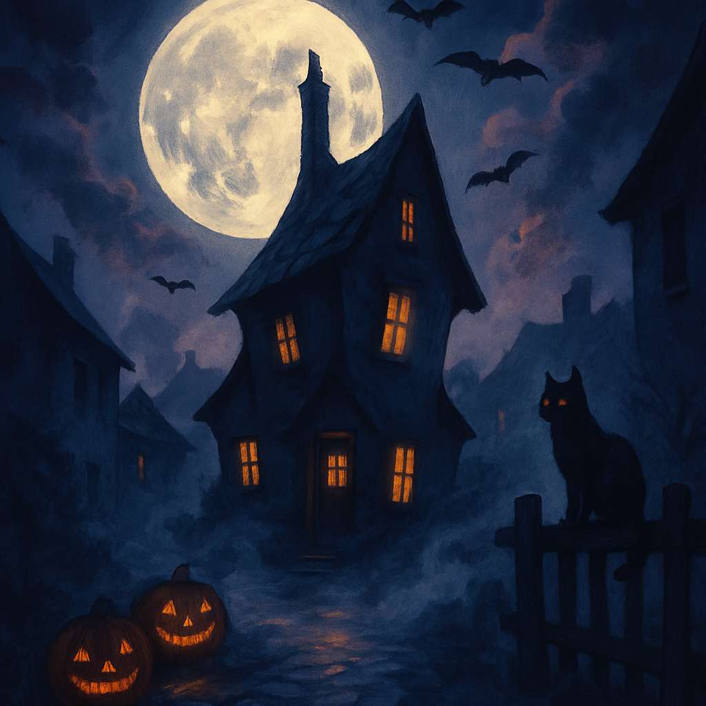 Halloween Moonlit Haunt paint by numbers