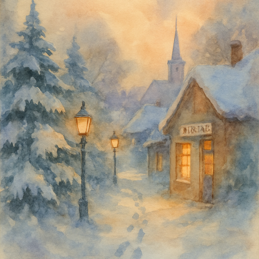 Frosted Lantern Lane painting number kit