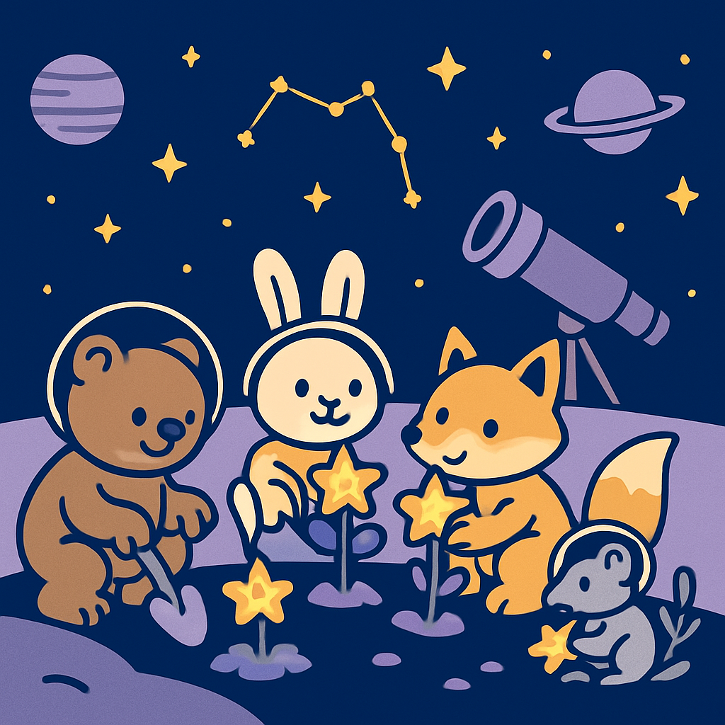 Space Garden Astronomers paint by color