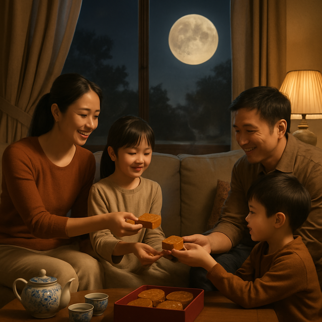 Chinese Mid Autumn Mooncakes Exchange Paint by numbers kits