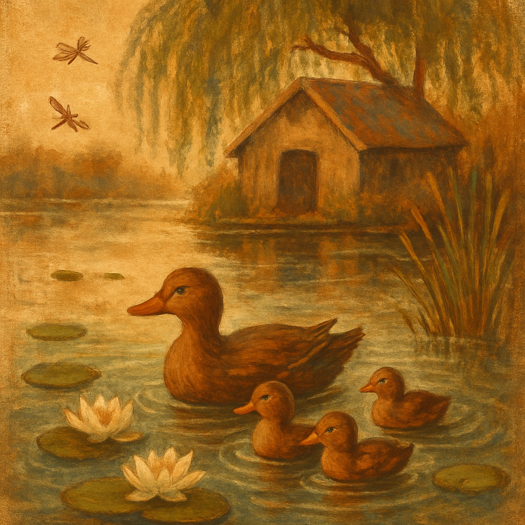 Ducks At The Tea Lily Pond Paint by numbers kits