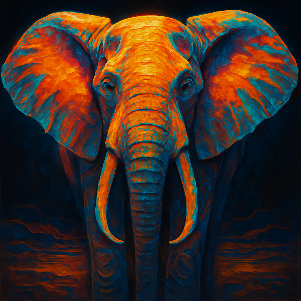 Aurora Elephant Portrait Paint by numbers kits