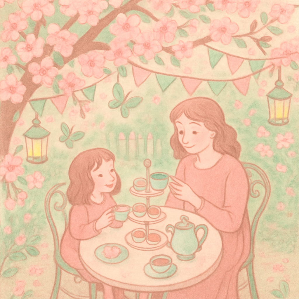 Garden Tea Party For Two paint by color