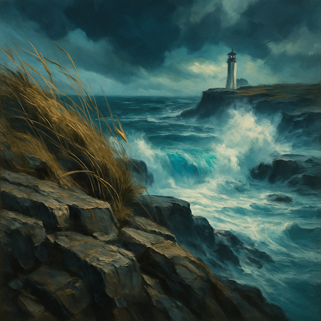 Windblown Coastal Cliffs paint by color