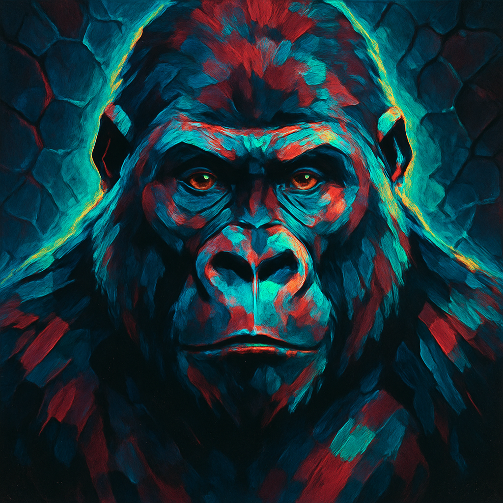 Prismatic Gorilla Gaze painting number kit