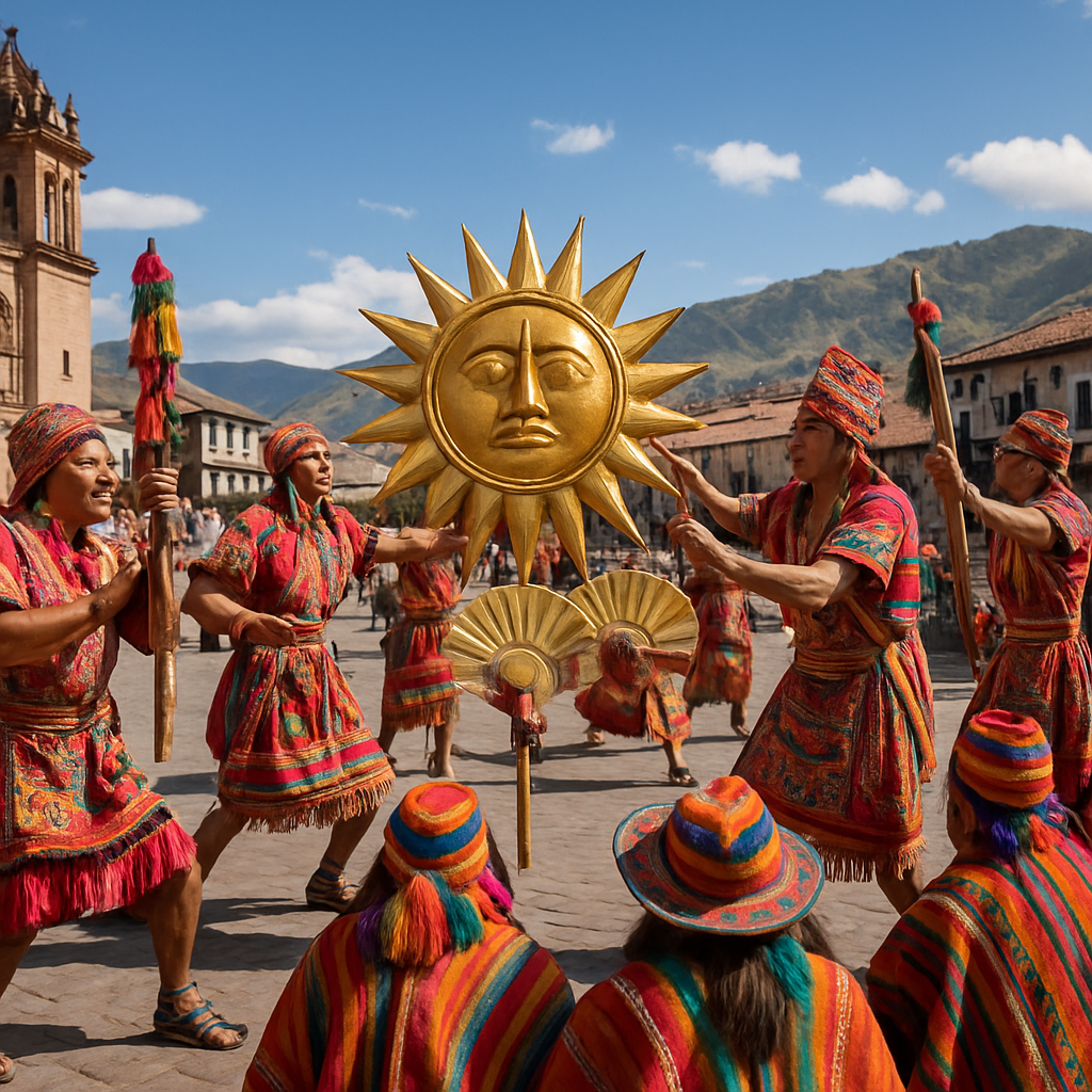Inti Raymi Festival In Cusco paint by color