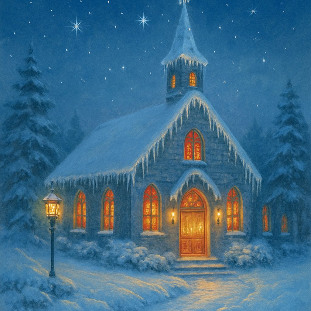 Icicle Choir Church Number painting