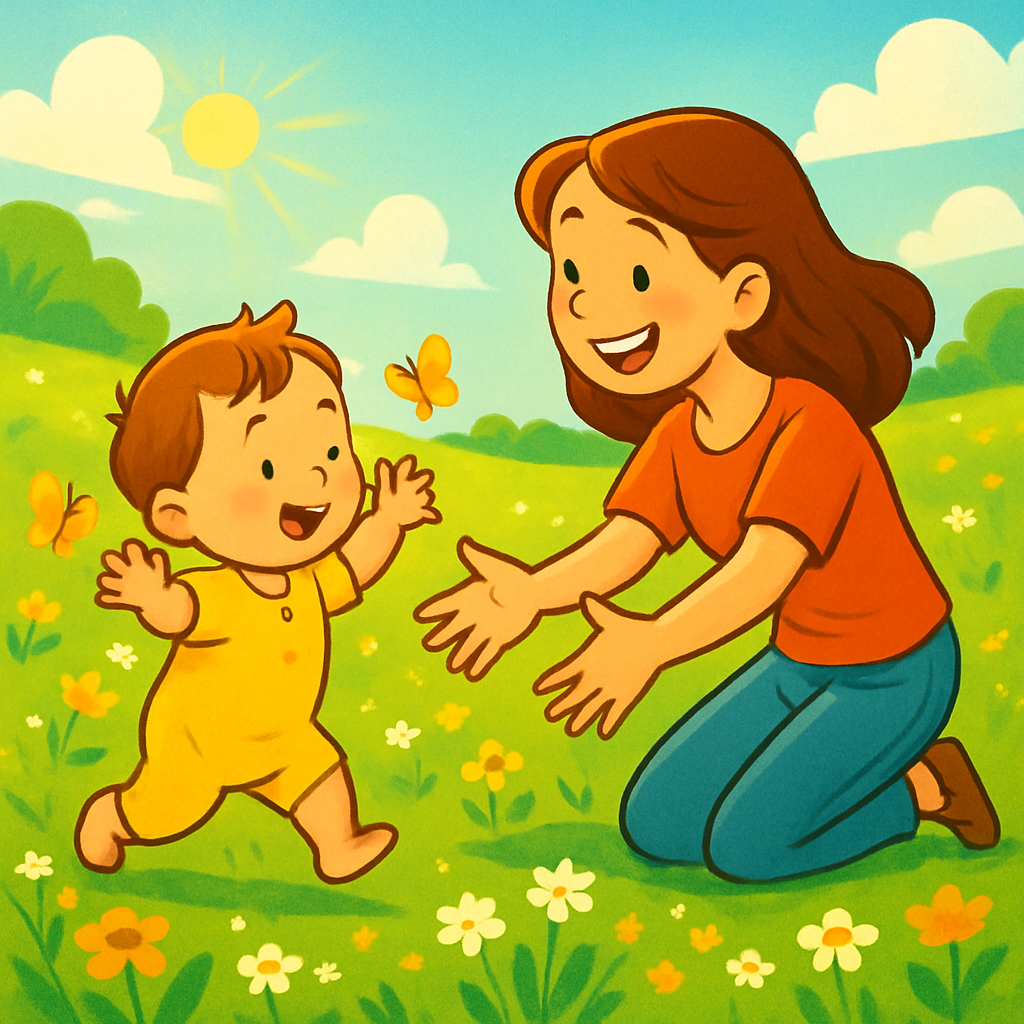 First Steps Celebration In Spring Meadow Paint by numbers art