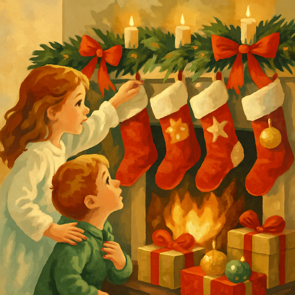 Sparkling Stocking Moments Paint by numbers kits