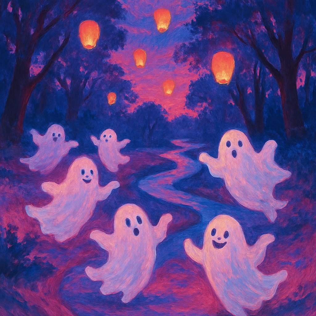 Ghost Parade At Dusk paint by number