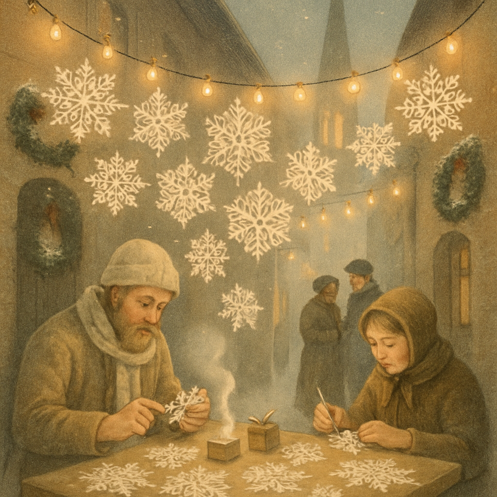 Snowflake Workshop Alley paint by numbers