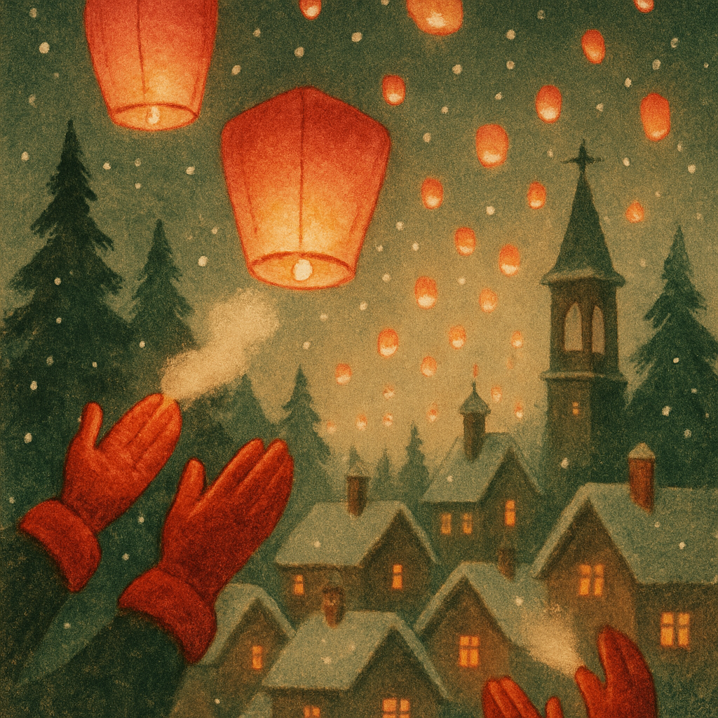 Frosted Paper Lantern Festival Painting by numbers kit