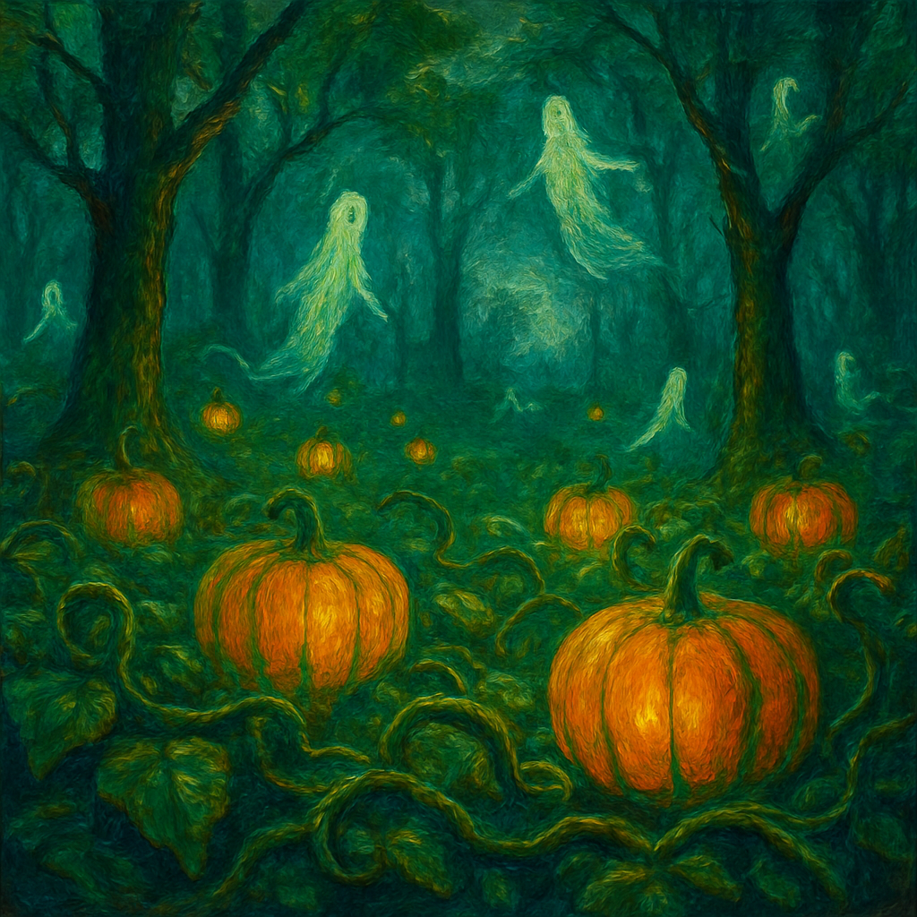 Enchanted Pumpkin Forest Numbered painting kits