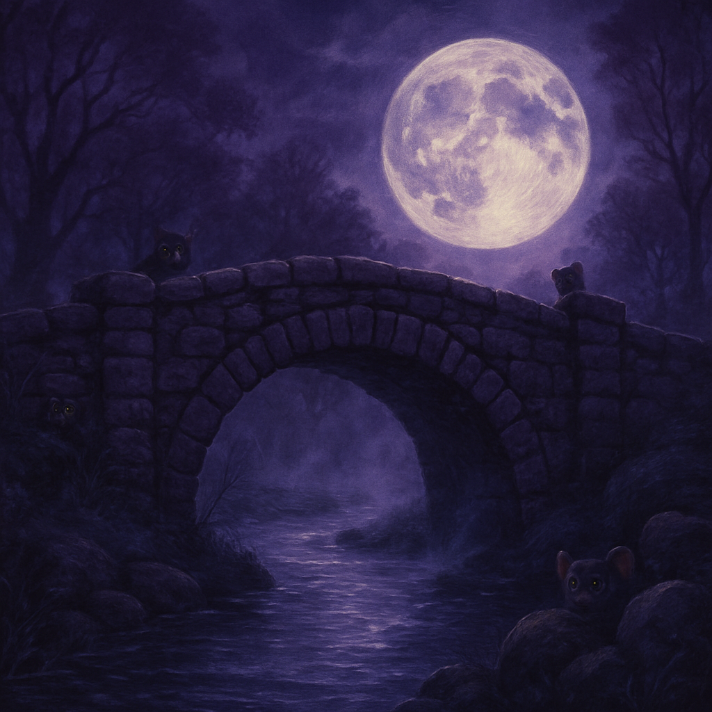 Mystical Halloween Bridge painting number kit