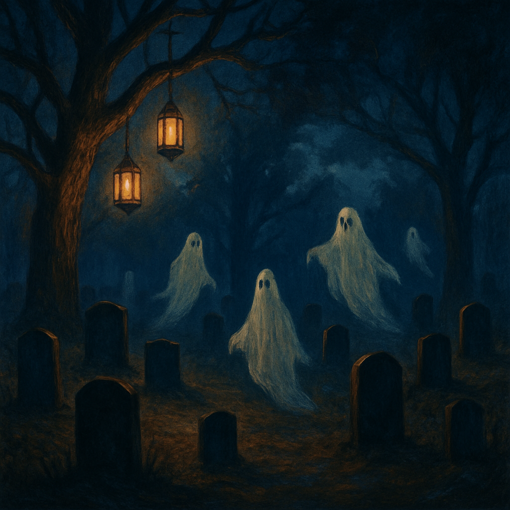 Mysterious Graveyard Watch paint by number