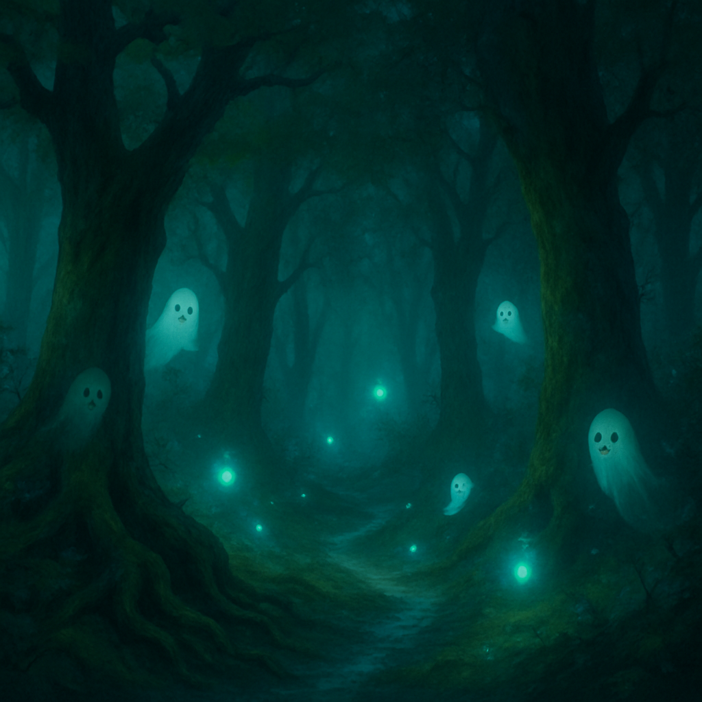 Haunting Forest Spirits Paint by numbers art