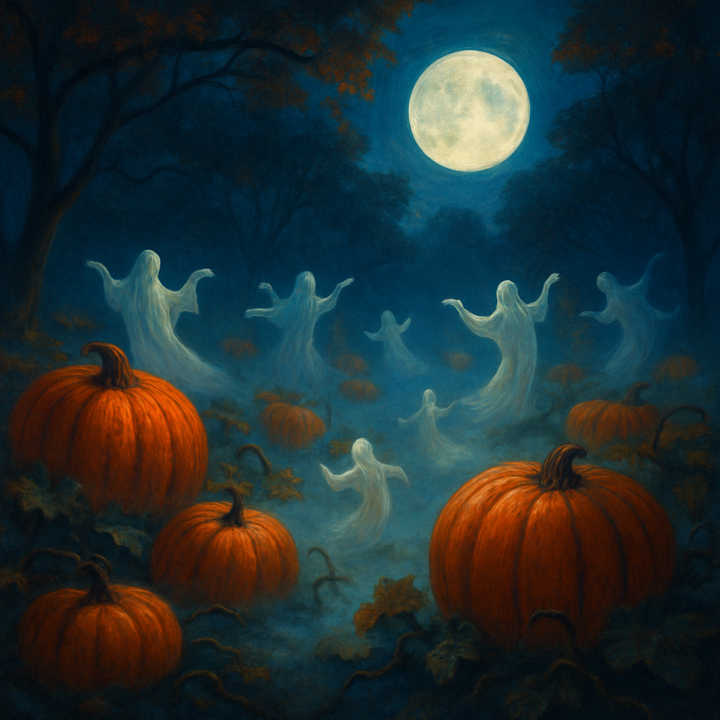 The Secret Pumpkin Grove painting number kit