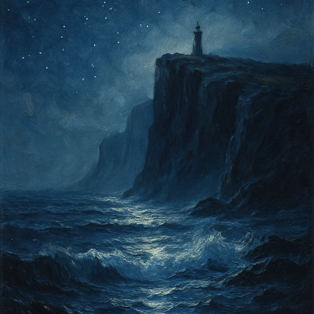 Moonlit Coastal Cliffs paint by numbers