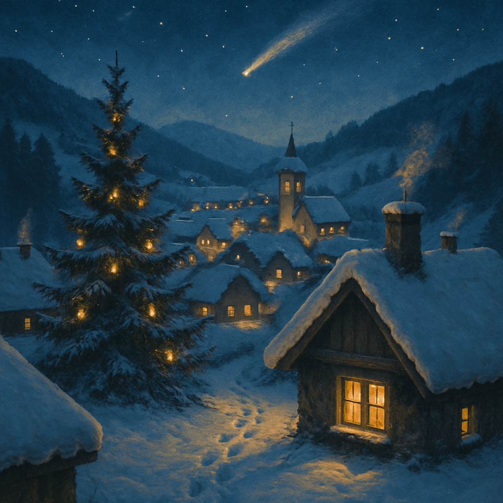 Christmas Starlit Eve DIY paint by numbers