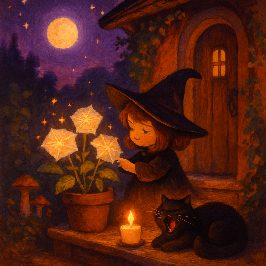 Cozy Witch Cottage Evening painting number kit