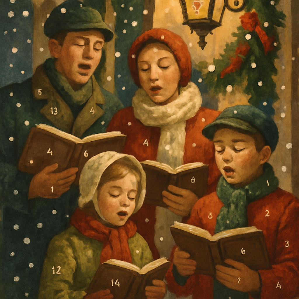 Snowlight Carolers paint by color
