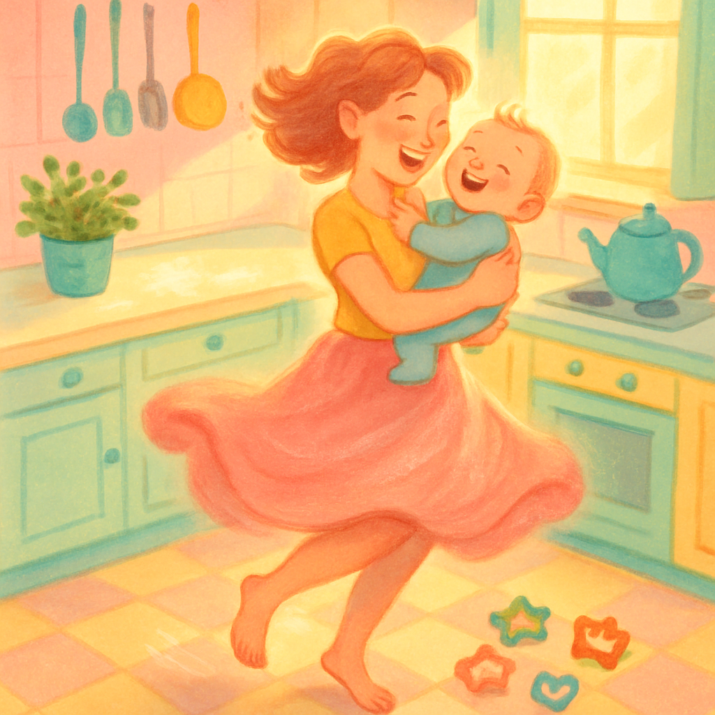 Mama And Baby Kitchen Dance paint by number
