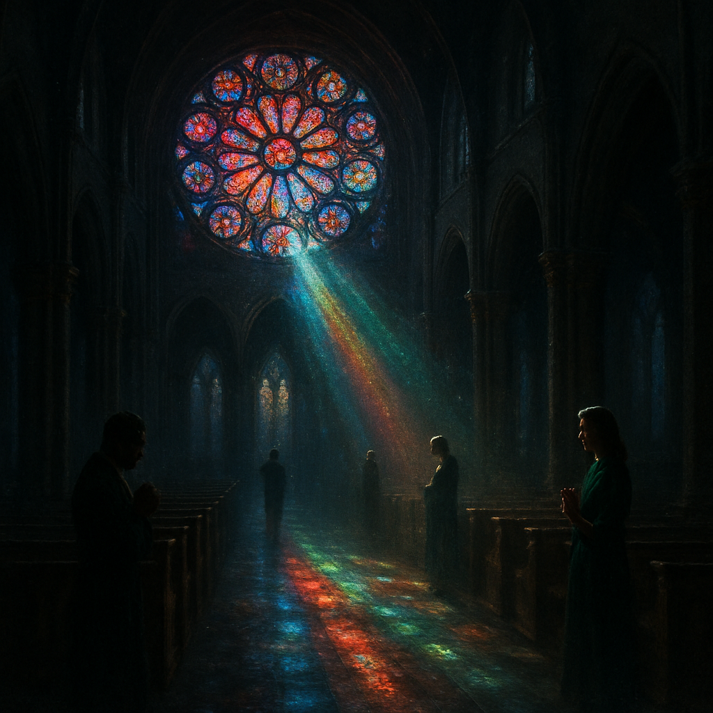 Stained Glass Cathedral Glow DIY paint by numbers