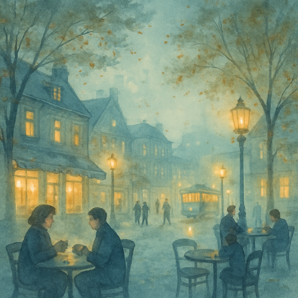 Misty Square Afternoon Paint by numbers art