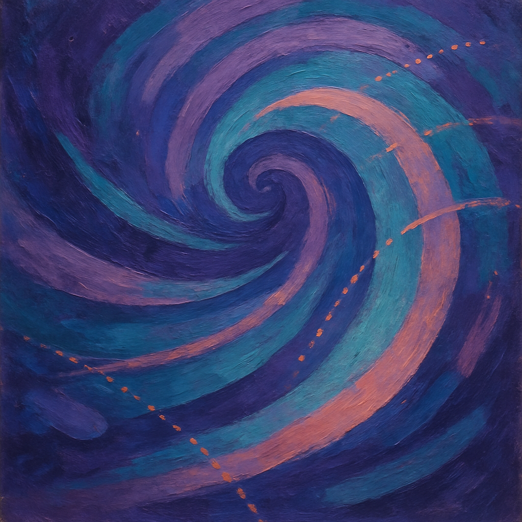 Abstract Cosmic Drift painting number kit